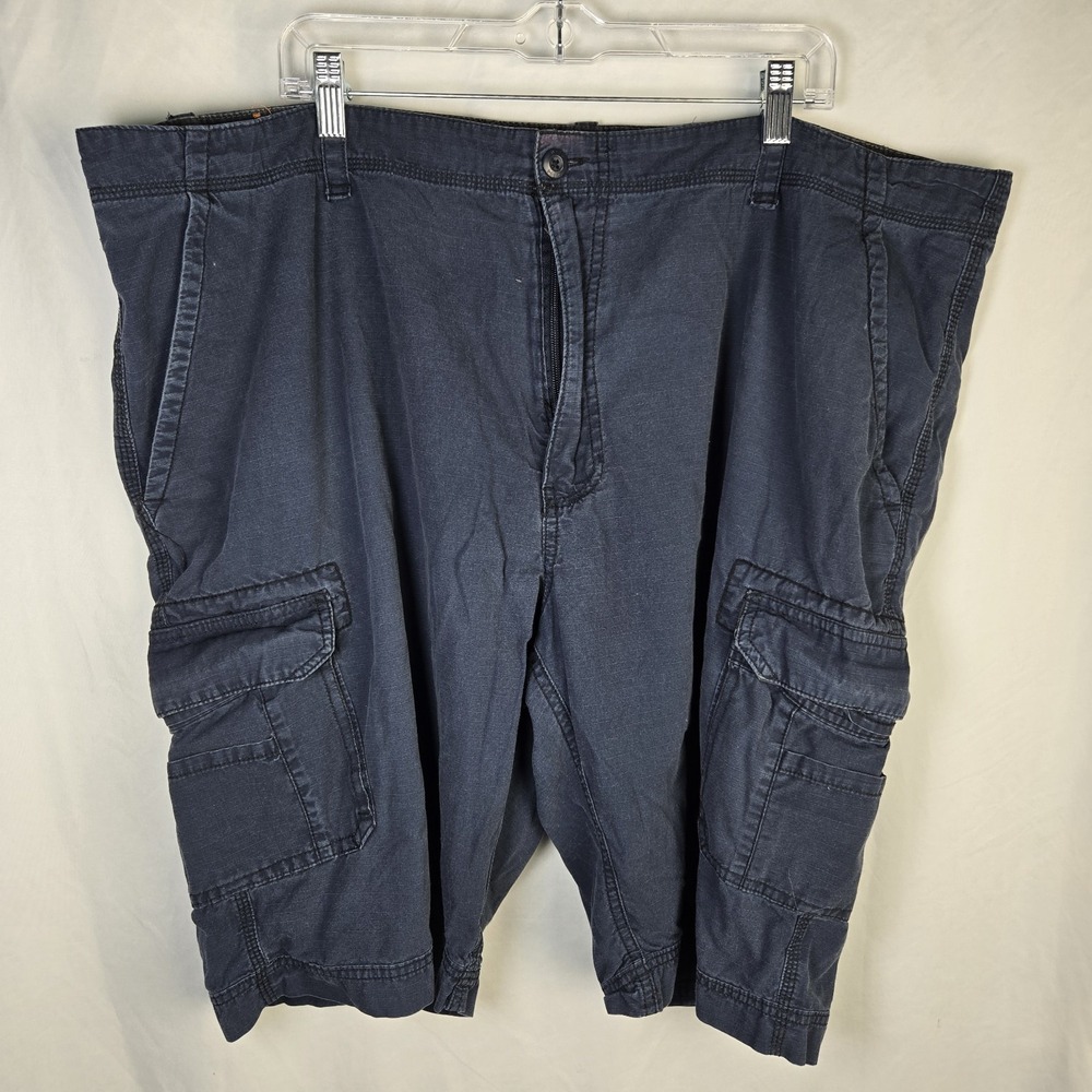 Wear First Mens 46 Blue Cotton Ripstop Cargo Shorts Casual Outdoors Gorpcore